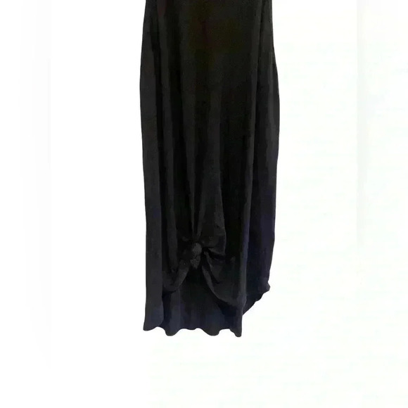 Athleta Front Tie Ribbed Loose Fit Tank Top Black - Picture 4 of 9